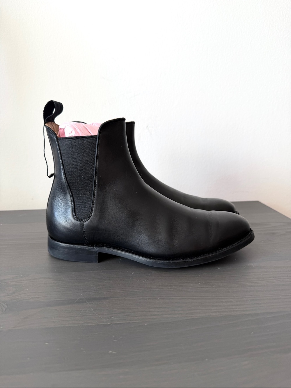 Crockett & Jones sz 60C US 6.5 Rachel Boots Womens Black Leather Ankle Chelsea